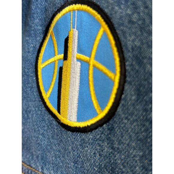 NEW FISLL WNBA Women's Sz M Denim Jacket Chicago Sky Angel Reese #5 MSRP $119 NW - Picture 3 of 8